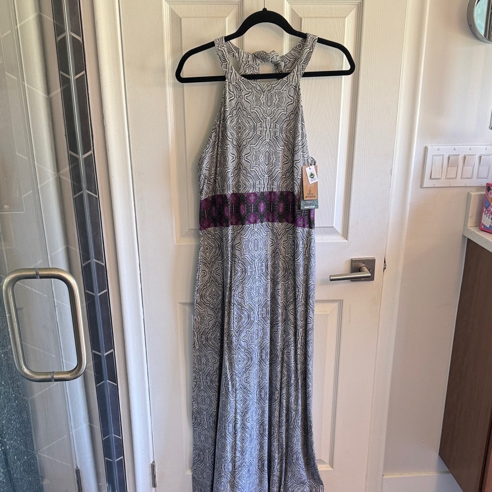Prana Black and White Patterned Dress
